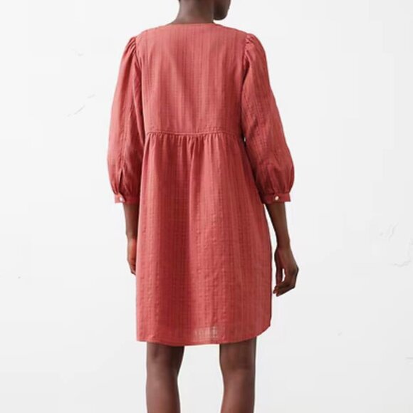 Bananna Republic NWT Cottagecore Mini Shift Dress in Dusty Cedar [size M] - Picture 7 of 10